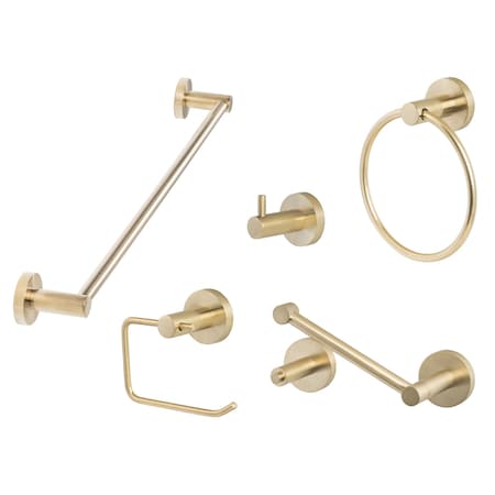 Sure-Loc Hardware Sure-Loc Hardware Lugano Series Bath Set, Satin Brass LG-SET-PH1 SB